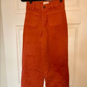 Hi rise wide leg pants